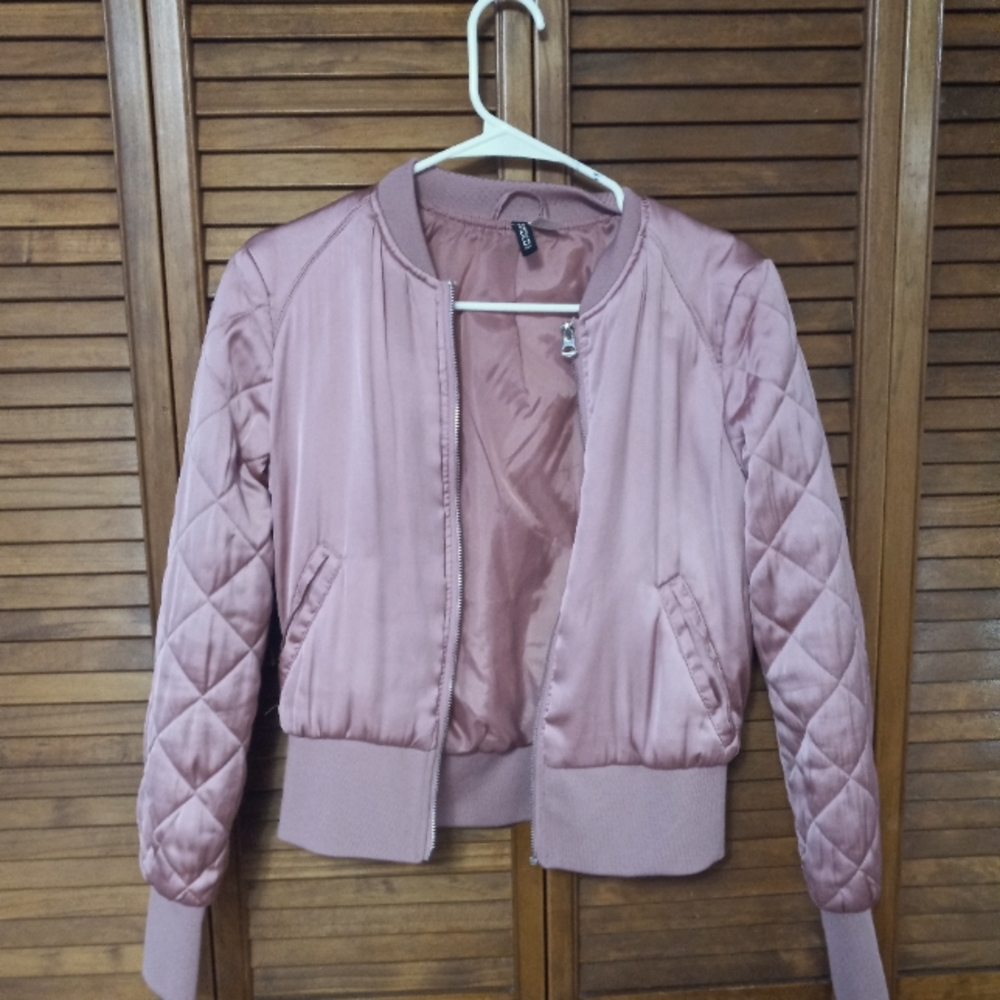 H&M Divided Pink Bomber Jacket